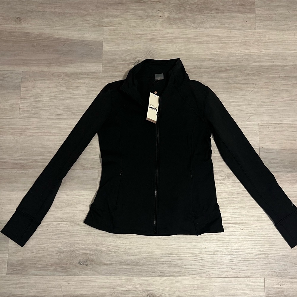 CALIA Black Zip Up Jacket Large NWT
